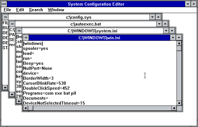 System Configuration Editor